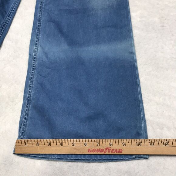 DIESEL Wirky Wide Boot Jean Women 32x31 (30/32 tag) Light Whisker Wash ITALY - Picture 10 of 16